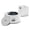 Terrazzo White, variant on 30" White Round Outdoor Propane Fire Pit Table with Tank Storage | 50,000 BTU Heat | CSA Certified | Includes Cover & Stones