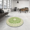 thumbnail image 3 of Ahgly Company Indoor Square Traditional Khaki Gold Medallion Area Rugs, 6' Square, 3 of 6
