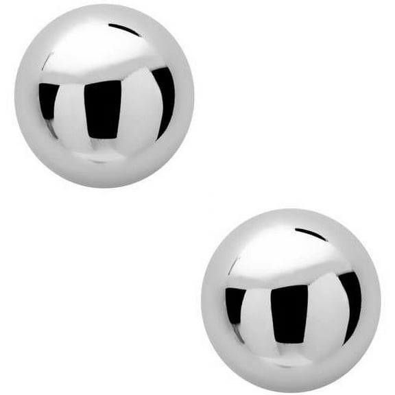 Pori Jewelers Sterling Silver 8mm Plain Polished Half Ball Stud Earrings
