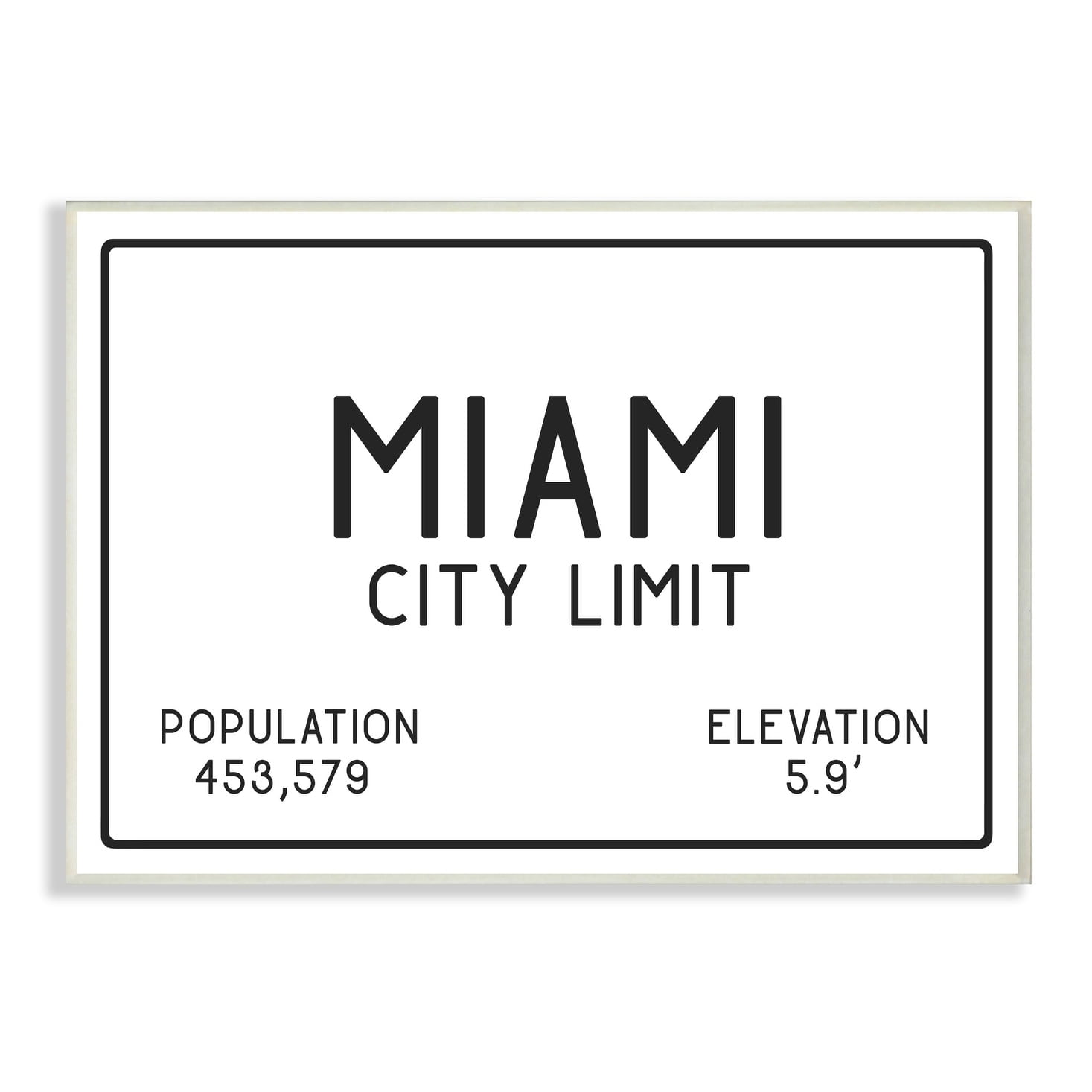 The Stupell Home Decor Collection Miami City Limit Canvas Wall Art