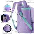 thumbnail image 4 of Mochila escolar SQbags con parches Purple, 4 of 5