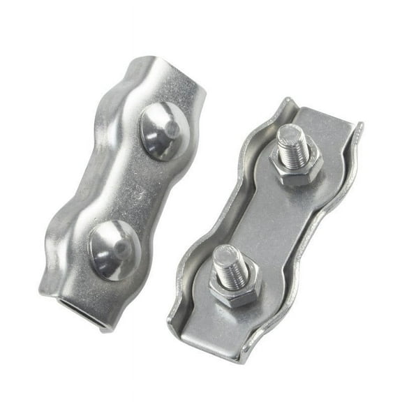 MRLESS 12pcs Heavy Duty Stainless Steel Wire Rope Clamps for Electric Fencing, Poly Rope Connectors, Wire Splicer, Cable Fasteners