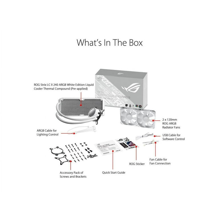 ASUS ROG Strix LC II 240 ARGB White Edition All-in-one AIO Liquid