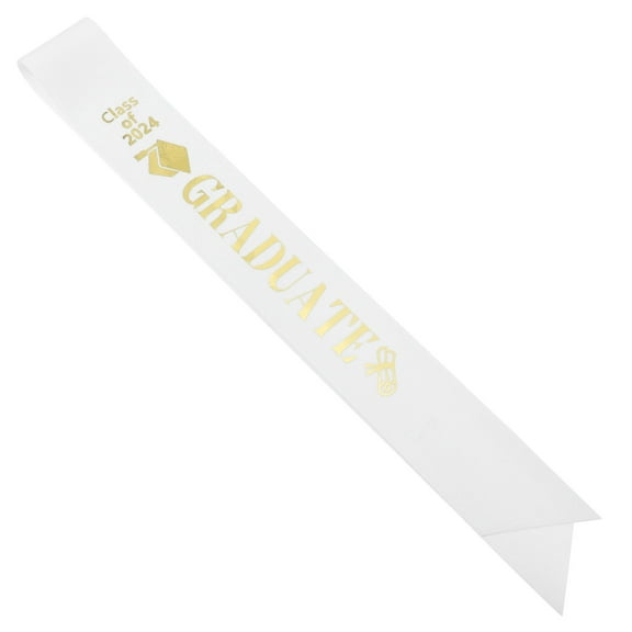 GOOHOCHY Graduation Straps Homecoming Court Sashes Queen Women White