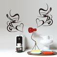 thumbnail image 1 of Juego de 2 calcomanías de vinilo para pared de cocina, tazas con cita de amor para decoración de pub, decoración de café, té, mural extraíble, calcomanía de pared negra, taza, decoración del hogar, 1 of 5