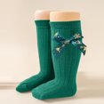 thumbnail image 4 of Lilgiuy Christmas Socks for Newborn Infants Girls Tube Ruffled Long Stockings with Bow Knot Toddlers Warm School (Mint Green, 2-4 Years), 4 of 4