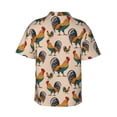 thumbnail image 3 of Goofa Rooster Hawaiian Shirt for Men, Unisex Summer Beach Casual Short Sleeve Button Down Shirts,Aloha Tropical Floral print shirt-Small, 3 of 9