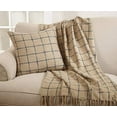 thumbnail image 4 of Fennco Styles Charlie Collection Rustic Checkered 20 x 20 Inch Cotton Down Filled Decorative Throw Pillow, 4 of 4