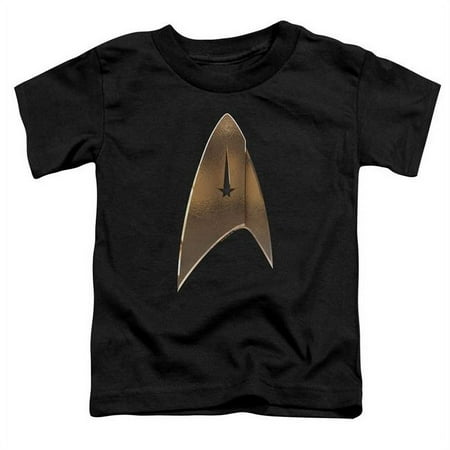 

Trevco CBS2283-TT-1 Star Trek Discovery & Command Shield Toddler Short Sleeve T-Shirt Black - Small - 2 Toddler