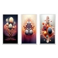 thumbnail image 2 of Designart "Multiverse Metamorphosis Abstract Geometric II" Formes Abstraites Ensemble d'Art Mural Encadré de 3 - Ensemble de Toiles de Cadre Transitionnel Rose pour Décoration de Salon, 2 of 6