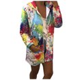 thumbnail image 2 of Pntutb Moda Mujer Tie Dyeing Print Coat Outwear Sudadera Con Capucha Chaqueta Abrigo Tops Liquidación Pntutb Pntutb-432, 2 of 7