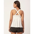 thumbnail image 3 of Moomaya Solid Cinched Waist Viscose Top, Sleeveless Tunic Top, 3 of 8