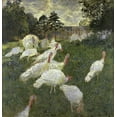 thumbnail image 2 of Monet, Claude 15x15 White Modern Wood Framed Museum Art Print Titled - The Turkeys at the Chateau de Rottembourg, Montgeron, 2 of 4
