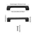 thumbnail image 2 of 10 tiradores negros para armario de cocina con tornillo, agujero central de 96 mm., 2 of 4