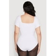 thumbnail image 5 of Womens Plus Size Seamless Square Neck Bodysuit, 5 of 5