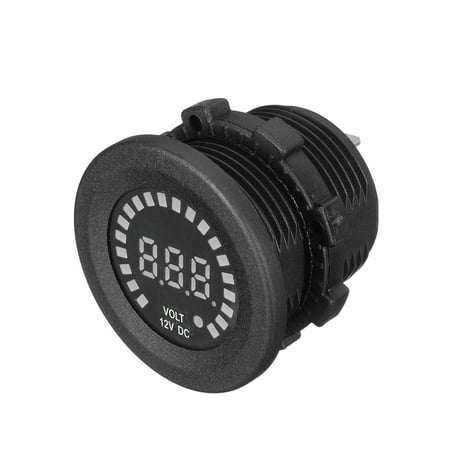 - 12V Car Motorcycle LED Voltmeter motorcycle accessorie Voltage Meter Panel Digital Display Volt Tester