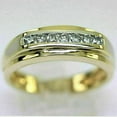 thumbnail image 2 of 2Ct Round Cut Lab Created Diamond Eternity Engagement Ring 14K Yellow Gold Plated Silver, 2 of 4