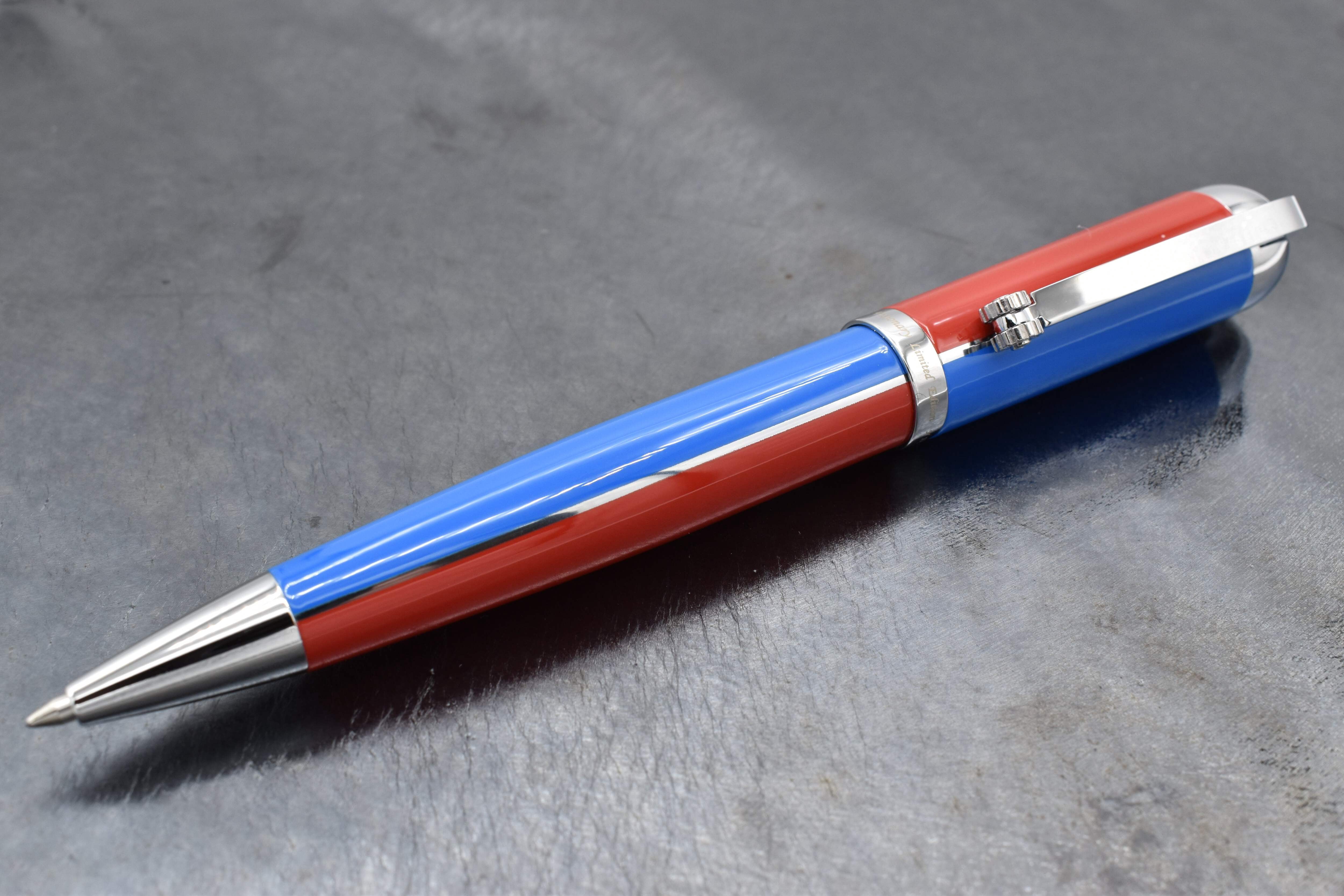 Xezo Xezo Visionary® Brass  Aluminum Enameled Ballpoint Pen - Red / Blue