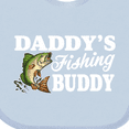 thumbnail image 4 of Inktastic Daddy's Fishing Buddy with White Text Boys Baby Bib, 4 of 4