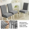 thumbnail image 5 of Buffalo Plaid Dining Chair Covers Set of 4, Washable Stretch Polyester Slipcovers, Classic Red Black Checkered Removable Seat Protectors for Home Kitchen or Party Decor, 5 of 7