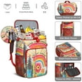 thumbnail image 4 of Stripes Cooler Backpack - 20L Insulated Soft Cooler Bag, Symmetrical Design for Beach & Travel, 4 of 6