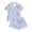 f#134Blue412, variant on HAYIMI Comfortable Kids Halloween Print Sleepwear Short Sleeve Button Lapel Blouse Tops And Shorts For Girls Cozy Loungewear Home Pajama Sets, 13-14 Years