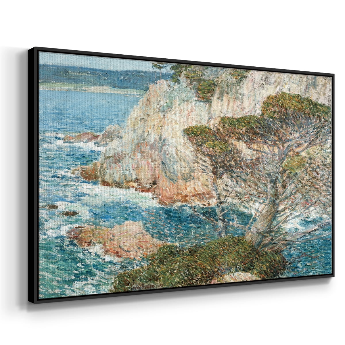 Vintage Landscape-CXXXIX By Wexford Home Framed in Black Wood Gallery Wrapped Canvas 27 in. x 41 in.