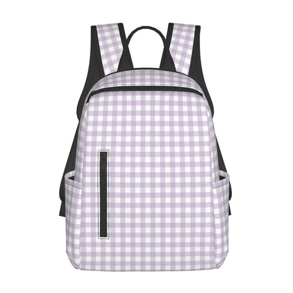 Sigee Purple Checkboard for Lightweight Backpack for Hiking, Camping, and Travel, College School Computer Bag Men and Women