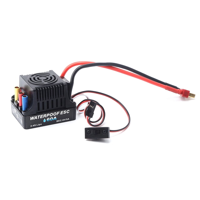 ESC 60A CHILLESS 2-4S ESC Controlador De Velocidad Eléctrica 6V 5A Bec T Enchufe Para 1/8 1/10 RC CAR