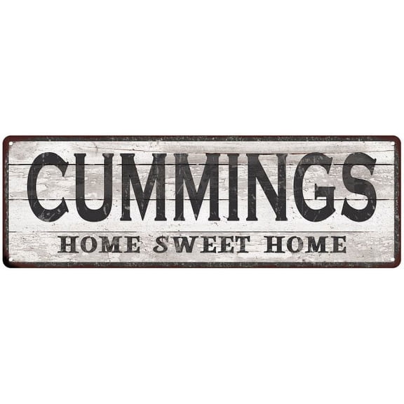 CUMMINGS Home Sweet Home Country Look Gift 6x18 Metal Sig 206180045873