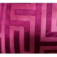 thumbnail image 3 of Plutus Velvet Maze Runner Fuchsia Handmade Luxury Pillow 12"L x20"W, 3 of 3