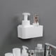 thumbnail image 2 of Contenedor minimalista blanco para artículos diversos, sin tapa, para montaje en pared, sin almacenamiento, apto para baño, cocina, salón, artículos domésticos, 2 of 7