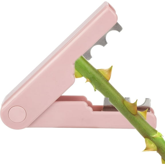 Rose Thorn Stripper Tool, Pink Rose Stem Stripper Remover Quick Flower Stem Leaf Cutter for Garden Floral Accessories