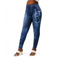 thumbnail image 3 of Tallas grandes Flower 3D Impreso de gran altura Jeggings Rosegal Leggings de talla grande, 3 of 5