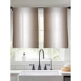 thumbnail image 3 of Brown White Ombre Semi Sheer Curtains 54 Inch Length 2 Panels Set, Vintage Minimalist Country Gradient Sheer Kitchen Curtain Privacy Voile Window Curtain for Living Room Bedroom Rod Pocket Drapes, 3 of 7