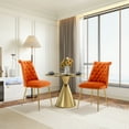 thumbnail image 4 of Clihome Modern Upholstered Dining Chairs Set of 2 Side Chair for Living Room, Orange, 4 of 7