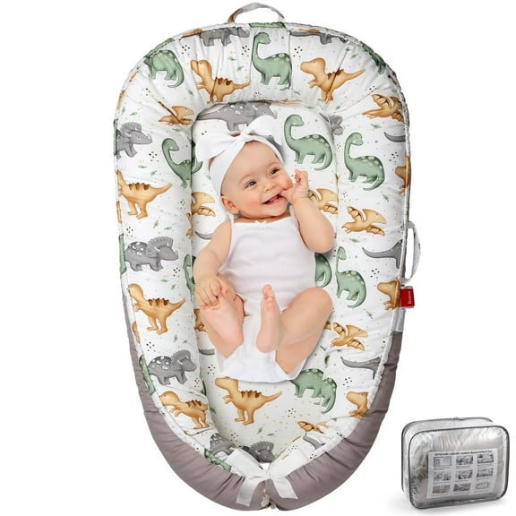 BUTOA Baby Lounger - Breathable & Soft Baby Nest, Portable and Lightweight Tummy Time Lounger for Home and Travel, Ideal Newborn Babies Essentials Baby Shower Gifts