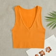 thumbnail image 2 of Besolor Crop Tops for Women Plunge Neck Sleevless Ribbed Basic Shirts Summer Tank Tops for Yoga Workout Sports, 2 of 3