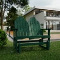 thumbnail image 3 of Wildridge Classic Adirondack Glider, Turf Green - Outdoor Weather Resistant Recycled HDPE Glider for Porch, Patio, Deck, 3 of 4