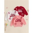 thumbnail image 3 of Gupgi Chandails de Printemps pour Filles Tout-Petits Mode Cœur d'Amour Manches Longues Col Rond Pulls pour Bébés Filles, 3 of 9