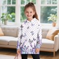 thumbnail image 3 of Xoenoiee Purple Butterfly Lavender Bow Print Girls Long Hoodie for Kids Fashion Long Sleeve Sweatshirt Dresses Pullover Sweat Shirt with Front Pocket Athletic Clolthing Fall Outfits, 7-8 Years, 3 of 7