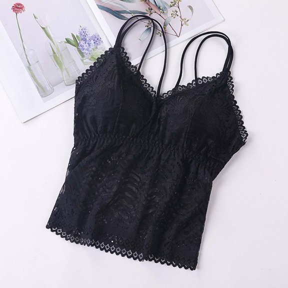 REORIAFEE Bras for Women Comfortable Pull on Push up Bra Lace Padded Bras with Full Back L-XL