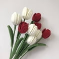 thumbnail image 2 of Ramo de tulipanes tejido a mano, bolsa de material para manualidades, crochet, lana, regalo casero para novias, día de San Valentín, 2 of 5