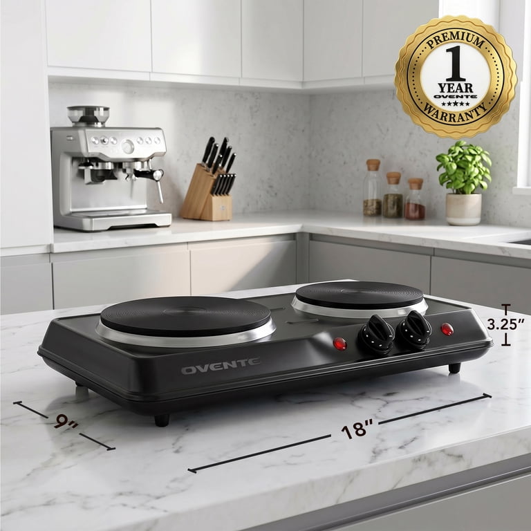 Ovente Electric Double Burner Hot Plate, 1700W photo 6