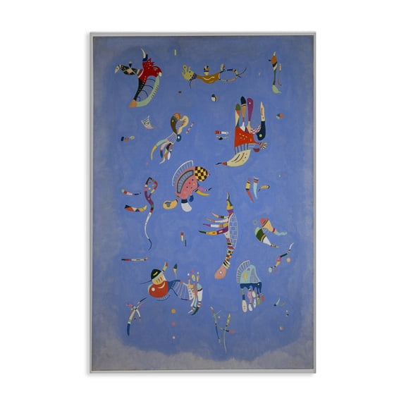 Stupell Industries Mid-Century Kandinsky Sky Blue Canvas Art, 16 x 24, by one1000paintings
