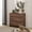 Brown, variant on Modern Wood Dresser with 3 Drawers and Sturdy Metal Base, Multi-Functional Chest of Drawers Storage Organizer for Bedroom, Living Room, Hallway and Entryway, Brown