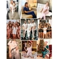 thumbnail image 6 of Ekouaer Silk Pajamas for Women Set Satin Pjs Soft Short Sleeve Button Down Sleepwear 3 Piece Loungewear, 6 of 6