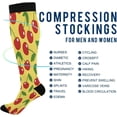 thumbnail image 4 of FREEAMG Cartoon Cherry Berries Compression Socks for Women&Men Circulation-Best Support for Nurses,Running,Athletic-1 Pairs, 4 of 7