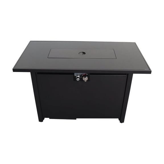E-Western 25-Inch Steel Outdoor Fire Pit Table with Lid Black Durable Steel Modern Design Perfect for Garden Patio and Outdoor Gathering