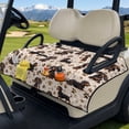 thumbnail image 3 of Pzuqiu Quilted Golf Cart Seat Covers Foldable Polyester, Compatible with Outdoor Golf Course, for EZGO Yamaha Club Car, Dachshund Paw Prints, 3 of 9